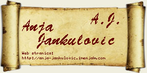 Anja Jankulović vizit kartica